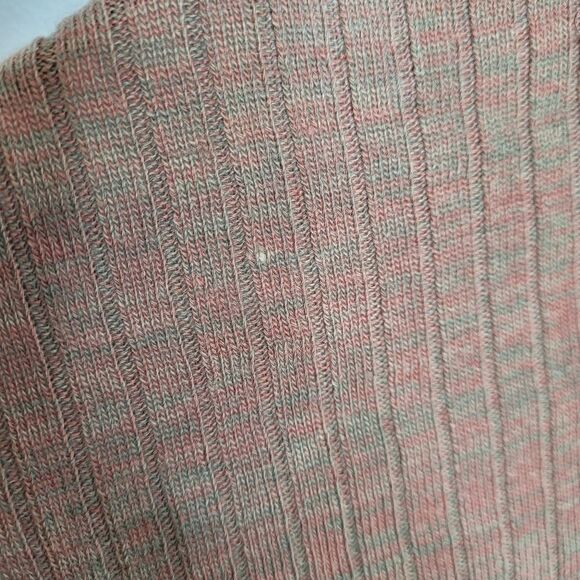 VINTAGE 70s sweater Hush Puppy ribbed v-neck brown green L - Picture 4 of 6